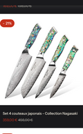 Set de 3 couteau Japonais - Collection Awabi