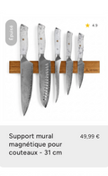 Support mural couteaux chêne