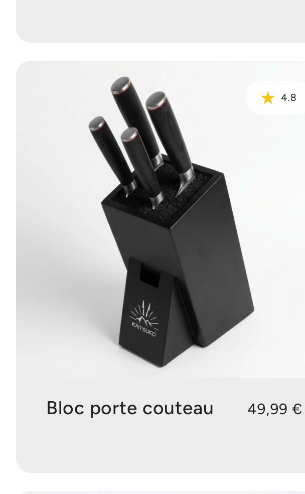 Bloc porte couteau