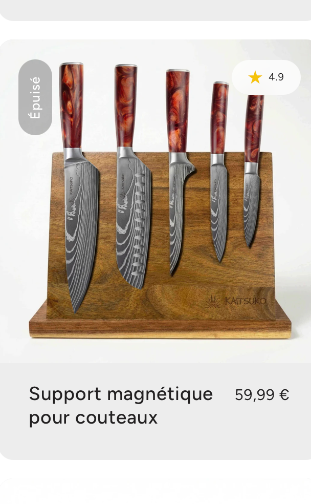 Support magnétique pour Couteau