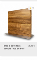 Bloc de couteaux a double face