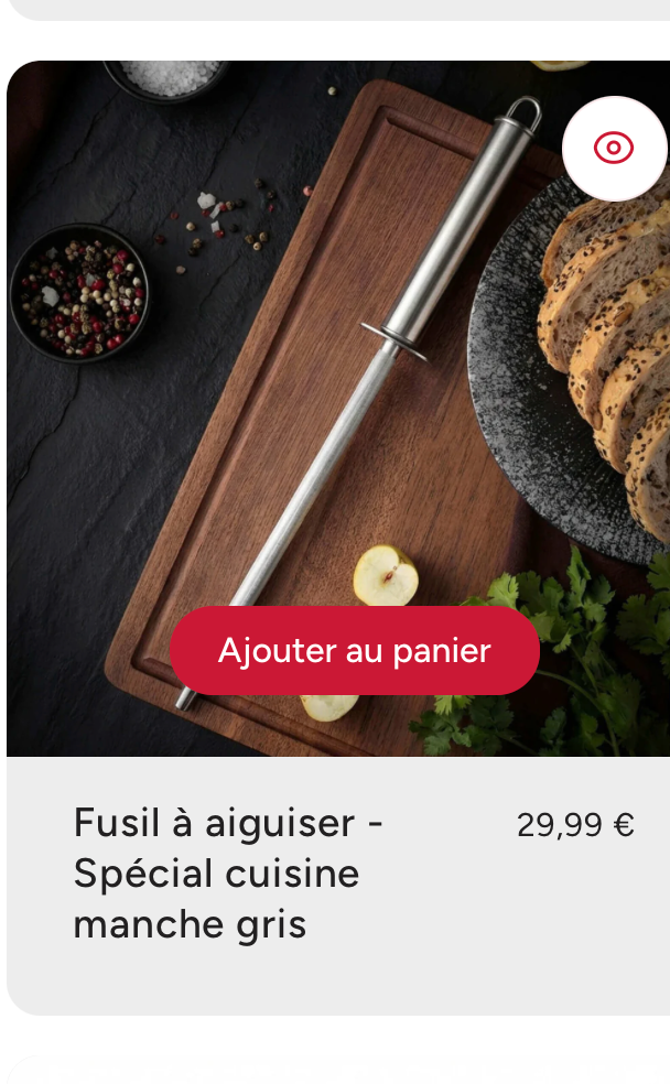 Fusil a aiguiser gris